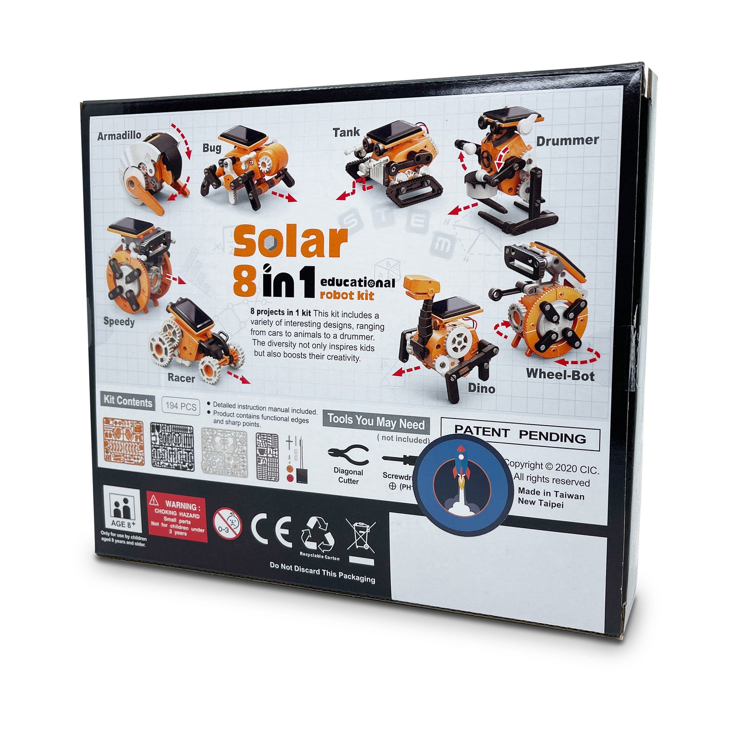 8 in 1 Solar Educational Robot Kit