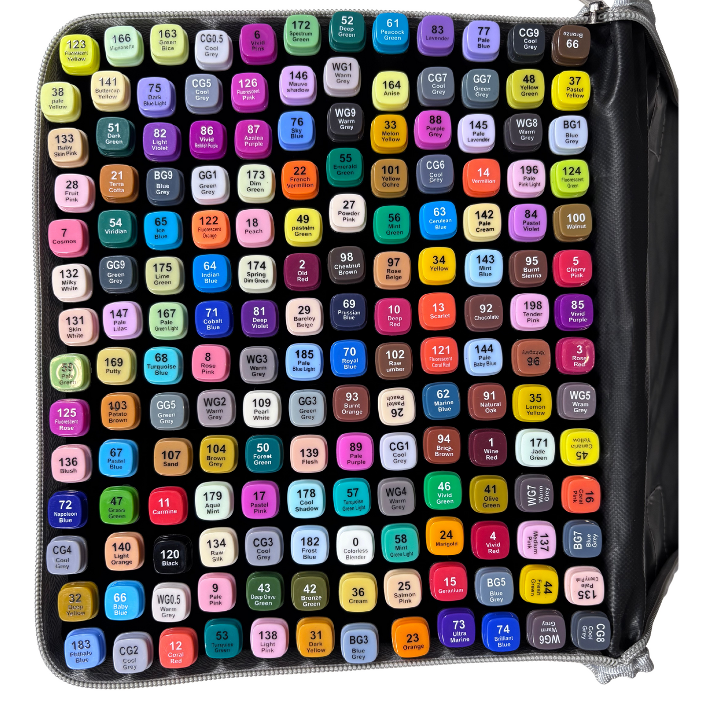 Kallam 168 Colors Dual Tip with Carrying Case