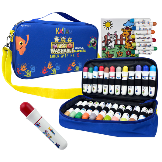 Kallam 24 Color Super Washable Child Safe Markers