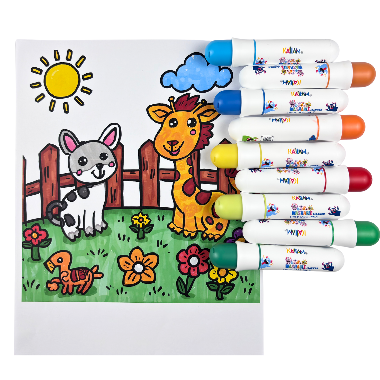 Kallam 24 Color Super Washable Child Safe Markers