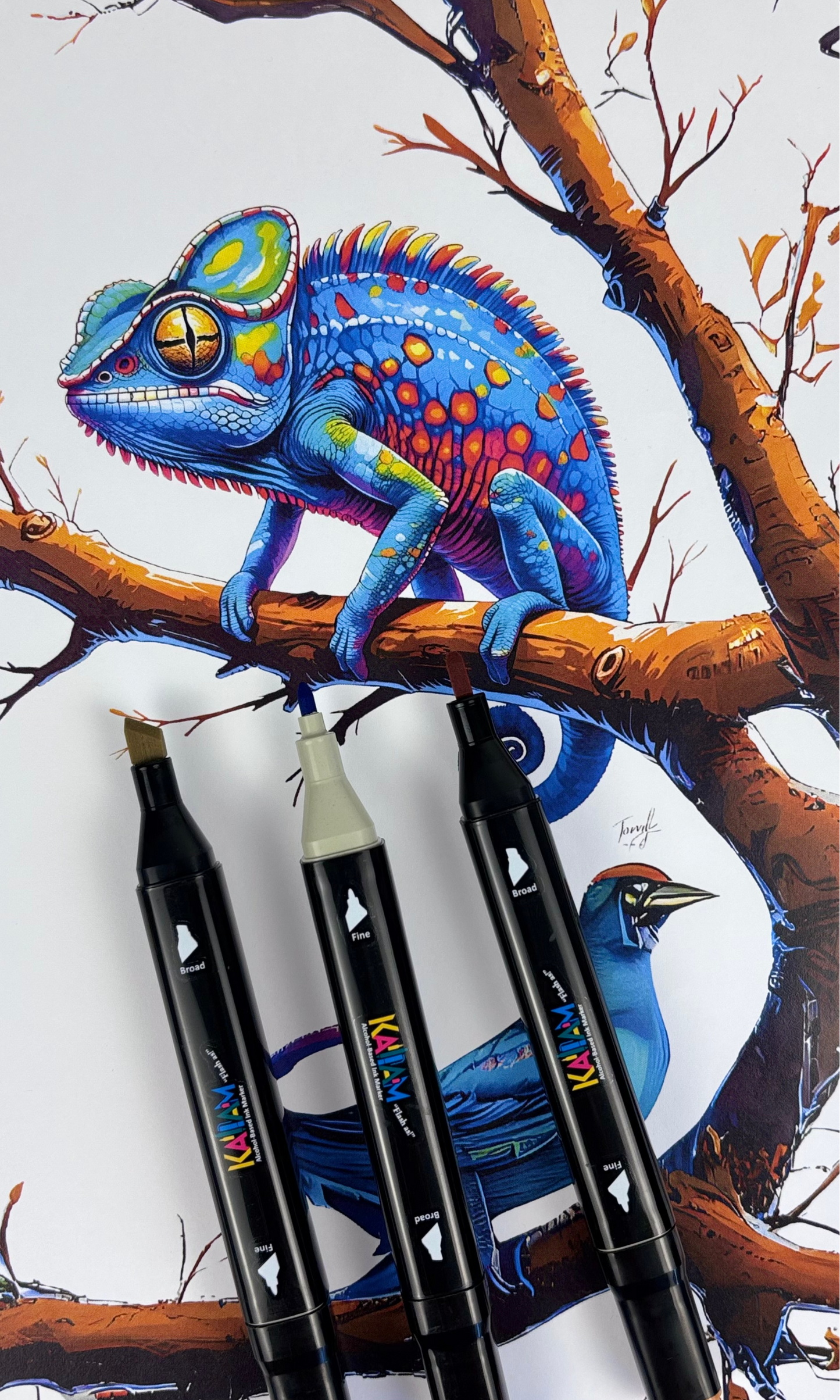 Kallam 168 Colors Dual Tip with Carrying Case