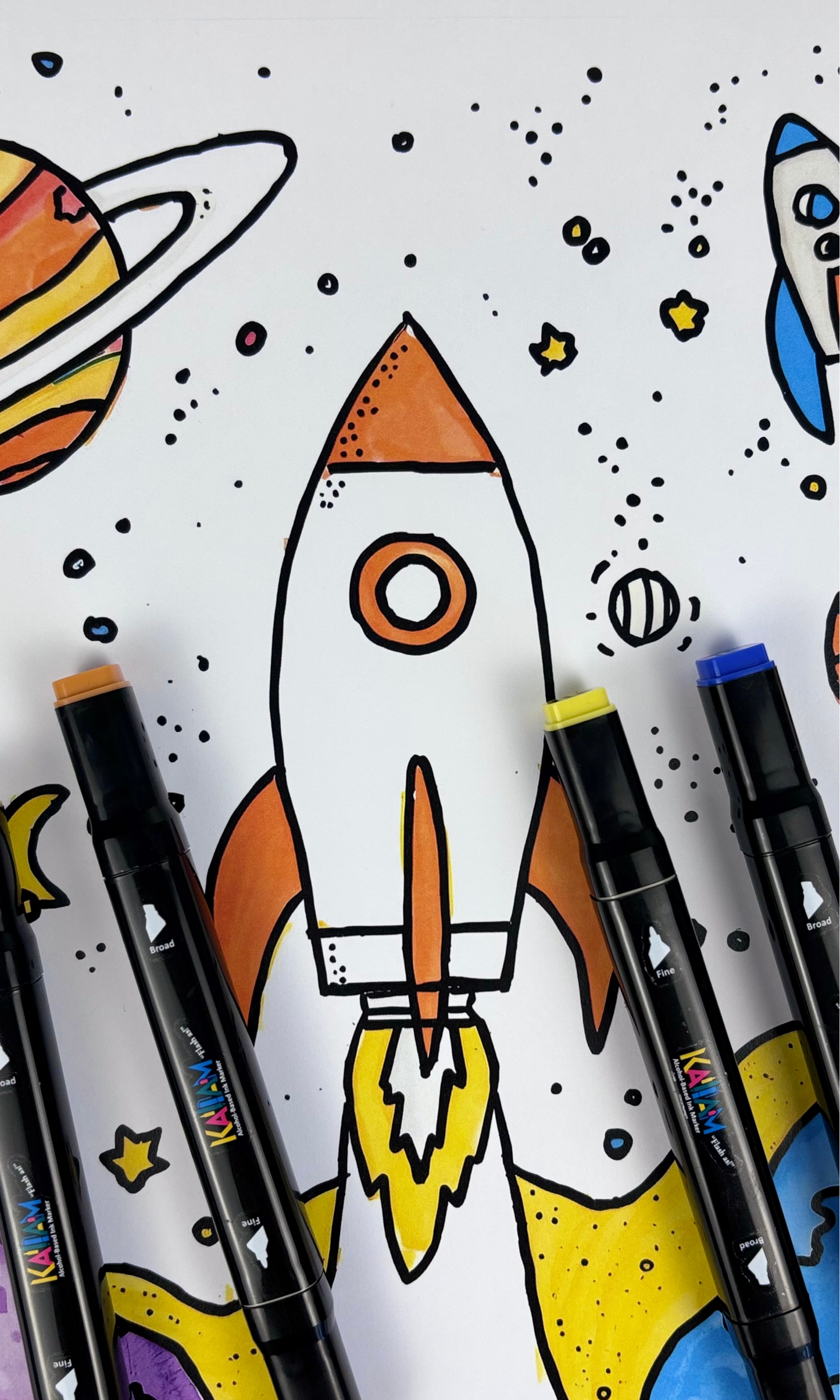 Kallam 168 Colors Dual Tip with Carrying Case