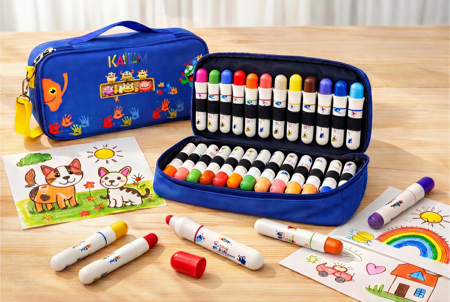 Kallam 24 Color Super Washable Child Safe Markers